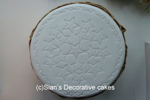 Christmas cake with stars