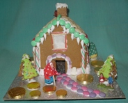 Gingerbread house cake