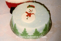 Snowman cake